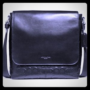 Coach Charles Small Messenger In Signature Leather